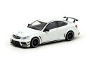 TARMAC Works 1/64 メルセデスベンツ C63 AMG クーペ ブラックシリーズ ホワイト GLOBAL64 MERCEDES-BENZ C63 AMG COUPE BLACK SERIES, WHITE METALLIC - COLLOBRATION WITH