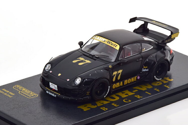 ターマック 1/43 ポルシェ RWB 993 ラフ ヴェルト オバボーン マットブラックTarmac 1:43 Porsche RWB 993 Rauh Welt Oba Bone matt-black