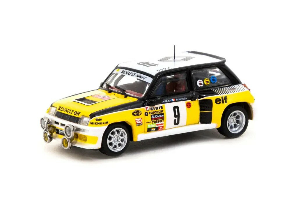 ^[}bN[NX 1/64 m[ 5 ^[{ [EeJ 1981 #9 DTarmac Works 1:64 Renault 5 Turbo Monte Carlo Rally 1981 #9 Winner