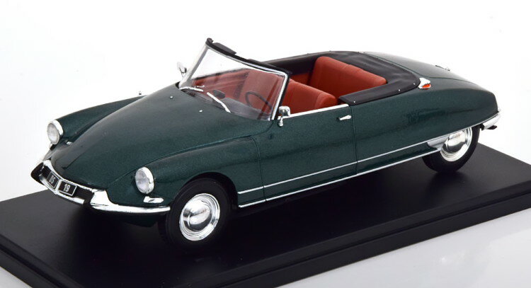 ホワイトボックス 1/24 シトロエン DS19 コンバーチブル ダークグリーンメタリックWhite Box 1:24 Citroen DS19 Convertible darkgreen-metallic