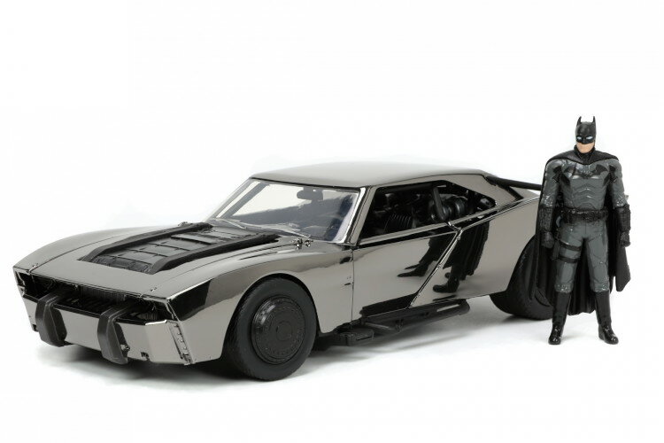ジャダトイズ 1/24 バットマン (2022) フィギュア付きJadatoys 1:24 Batmobile Movie The Batman (2022) chrome / black with figure