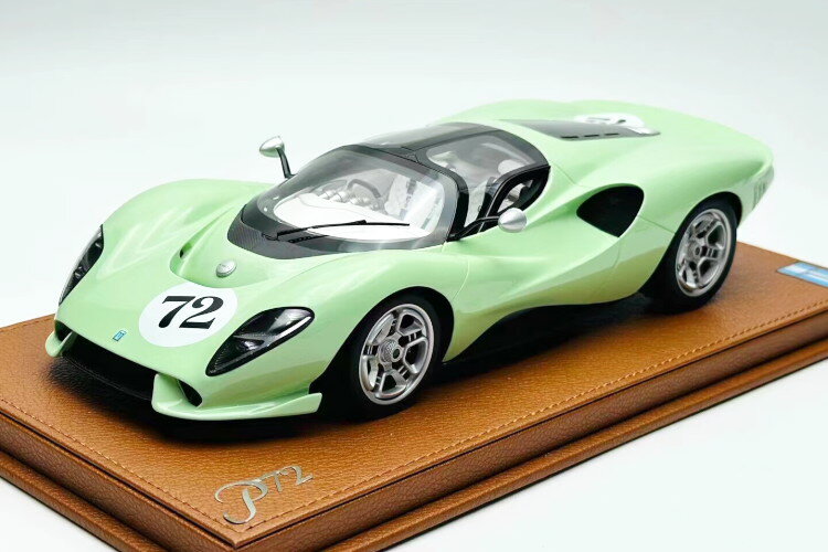 ピーコ 1/18 デ・トマソ P72 #72 2020 ライトグリーン 50台限定 Peako Model 1:18 De Tomaso P72 N 72 2020 VERY LIGHT GREEN LIMITED 50 ITEMS