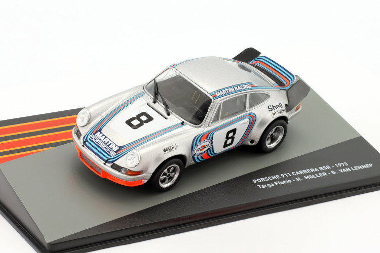 Altaya 1/43 |VF 911 J RSR #8 D ^KEt[I 1973 }eB[񃌁[VOAltaya 1:43 Porsche 911 Carrera RSR #8 Winner Targa Florio 1973 Martini Racing