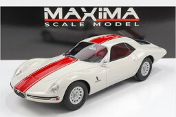 マキシマ 1/18 アルファロメオ ジュリア TZ2 クーペ ピニンファリーナ 1965 ホワイト/レッドMAXIMA 1:18 ALFA ROMEO - GIULIA TZ2 COUPE PININFARINA 1965 WHITE RED