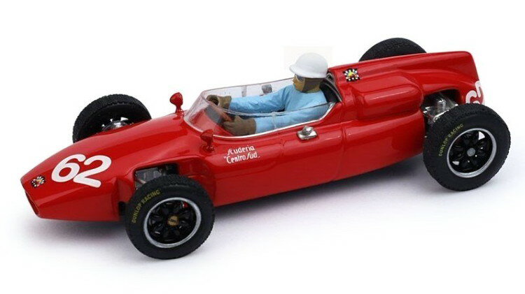 Brumm 1/43 クーパー T53 #62 イタリアGP フォーミュラ1 1961 ドライバーフィギュア付き ロレンツォ・バンディーニBrumm 1:43 Cooper T53 #62 Italy GP formula 1 1961 with driver figure Lorenzo Bandini