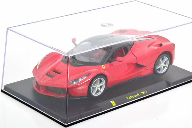 ブラーゴ 1/24 フェラーリ・ラフェラーリ 2013 レッド/ブラック ショーケース付き 開閉Bburago 1:24 Ferrari LaFerrari 2013 red black with ShowCase could be slighly damaged