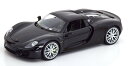 Welly 1/24 ポルシェ 918 2013 ブラック ポルシェミュージアムスペシャルエディション 開閉Welly 1:24 Porsche 918 2013 black special edition from the Porsche Museum