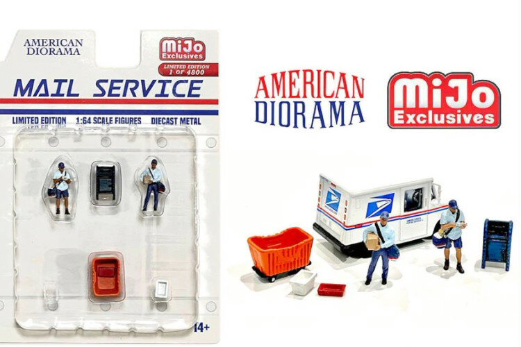 アメリカンジオラマ 1/64 フィギュアセット - メール便American Diorama 1:64 Figure Set - Mail Service - MIJO Exclusive