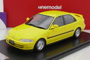 ワンモデル 1/18 ホンダ シビックフェリオ EG9 GTウィング 1992年 イエローOnemodel 1:18 Honda Civic Ferio EG9 GT Wing Year 1992 