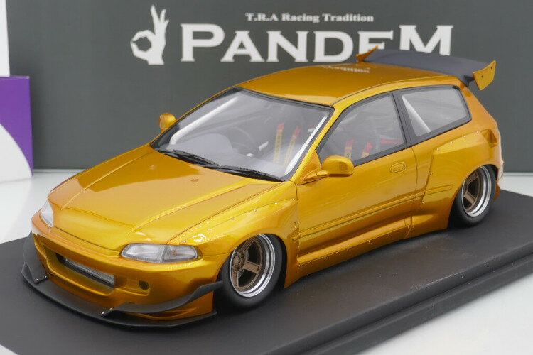 ワンモデル 1/18 ホンダ シビック EG6 1995年 ロケットバニー トランスペアレント ゴールドメタリックOnemodel 1:18 Honda Civic EG6 Year 1995 Rocket Bunny - Transparent Gold Metallic