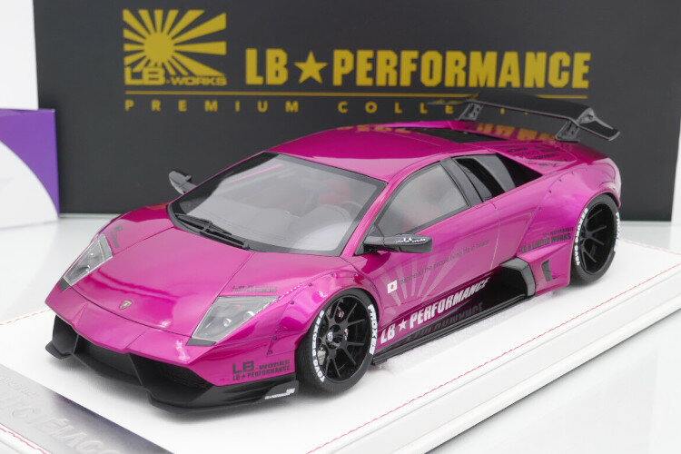 ワンモデル 1/18 ランボルギーニ ムルシエラゴ LP670 2009年 リバティーウォーク - トランスペアレント フラッシュピンクメタリックOnemodel 1:18 Lamborghini Murcielago LP670 Year 2009 "Liberty Walk - Transparent Flash Pink Metallic"