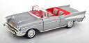 Ertl/Auto World 1/18 シボレー ベルエア コンバーチブル 1957 シルバー/グレーメタリック 開閉Ertl/Auto World 1:18...