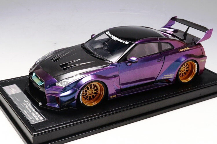 Ivy Models 1/18 日産 R35 GT-RR リバティーウォーク シルエット カメレオンパープルIvy Models 1/18 Nissan R35 GT-RR Liberty walk Silhouette in Chameleon Purple