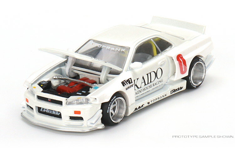 MINI GT x Kaido House 1/64 日産 スカイライン GT-R R34 Kaido Works V2 開閉MINI GT x Kaido House 1:64 Nissan SKYLINE GT-R R34 Kaido Works V2のサムネイル