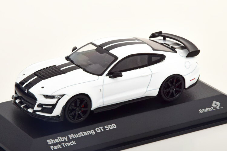 ソリド 1/43 フォード シェルビー マスタング GT500 ファスト トラック ホワイト/ブラックSolido 1:43 Ford Shelby Mustang GT500 Fast Track white black