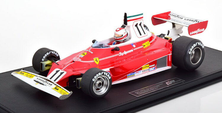 GP Replicas 1/12 フェラーリ 312 T 優勝 イタリアGP 1975 Regazzoni ドライバーフィギュアとショーケース付き 250台限定GP Replicas 1:12 Ferrari 312 T Winner GP Italy 1975 Regazzoni with driver figure and ShowCase Limited 250 pcs