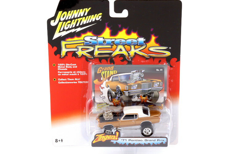 Johnny Lightning 1/64 |eBAbN Ov S[h 1971 Street Freaks ZingersJohnny Lightning 1:64 Street Freaks Zingers 1971 Pontiac Grand Prix gold