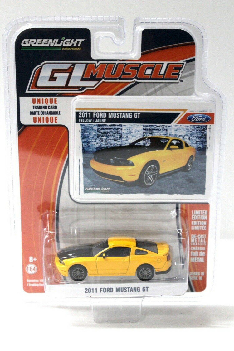 O[Cg 1/64 tH[h }X^O GT 2011 CG[/ubNGreenlight Collectibles 1:64 Ford Mustang GT 2011 yellow/ black