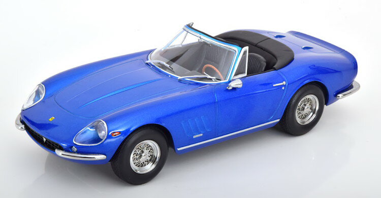 KK-SCALE 1/18 フェラーリ 275 GTB/4 NART スパイダー 取り外し可能なソフトトップ付き 1967 ブルーメタリックKK-Scale 1:18 275 GTB/4 NART Spyder with removable Softtop 1967 bluemetallic