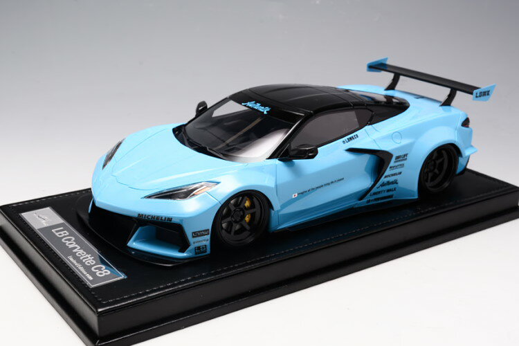 IVY Model 1/18 シボレー コルベット C8 リバティーウォーク ベイビーブルーIVY Model 1:18 Chevrolet Corvette C8 Liberty Baby Blue