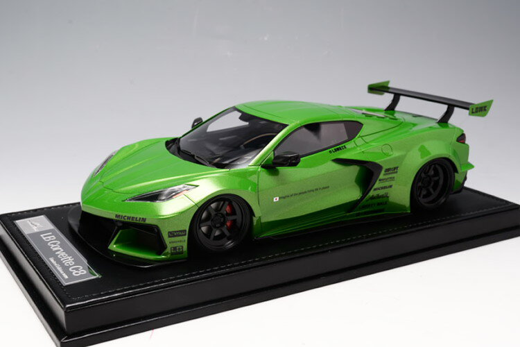 IVY Model 1/18 V{[ Rxbg C8 oeB[EH[N O[IVY Model 1:18 Chevrolet Corvette C8 Liberty walk Green