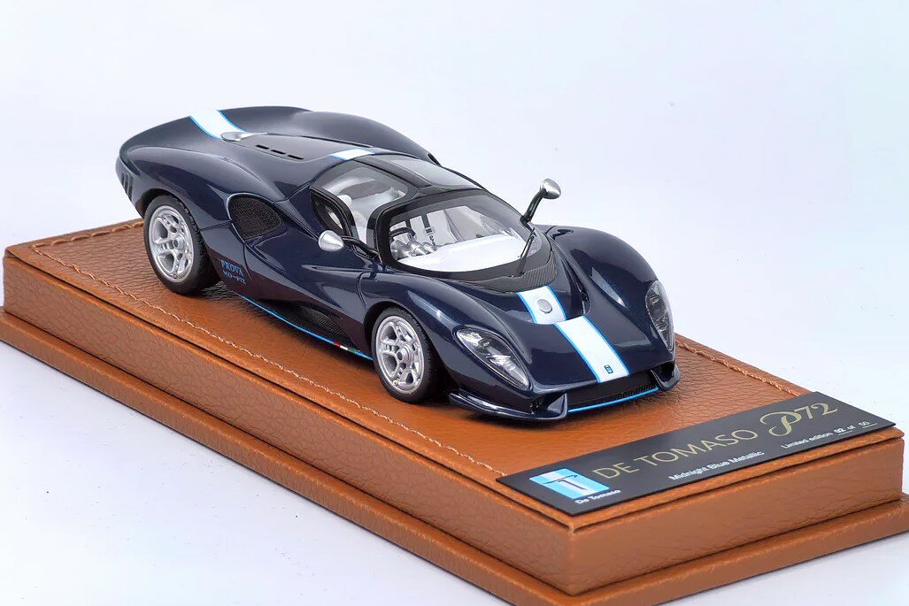 s[R 1/43 fEg}\ P72 2020 ~bhiCgu[bg 50PEAKO 1:43 DE TOMASO P72 2020 MIDNIGHT BLUE MET LIMITED 50 ITEMS