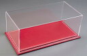ミニカー用 ディスプレイケース 1/24 プラスチックディスプレイケース レザーベースレッド 23cm × 12cm × 8.5cm (内部高さ 7.7cm) VETRINA PLASTIC DISPLAY LEATHER BASE RED 23cm × 12cm × 8.5cm (altezza interna cm 7.7)