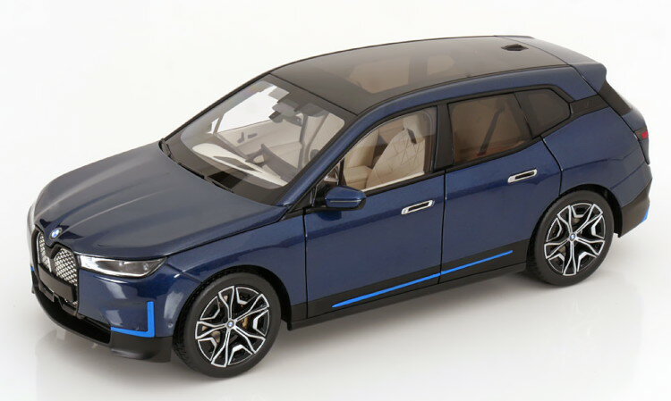 ミニチャンプス 1/18 BMW iX 2022 ブルーメタリック 開閉Minichamps 1:18 BMW iX 2022 blue metallic