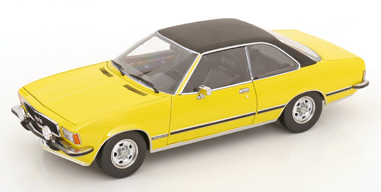 Touring 1/18 オペル コモドーレ B GS/E クーペ 1975 イエロー フラットブラック 開閉Touring 1:18 Opel Commodore B GS/E Coupe 1975 yellow flatblack