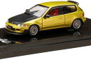 ホビージャパン 1/64 ホンダ シビック EG6 JDM スタイル メッシュホイール イエロー ブラックHOBBY JAPAN 1:64 Honda Civic EG6 JDM STYLE MESH WHEEL Yellow Black
