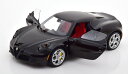 オートアート 1/18 アルファロメオ 4C 2013 ブラックAUTOart 1:18 Alfa Romeo 4C 2013 schwarz