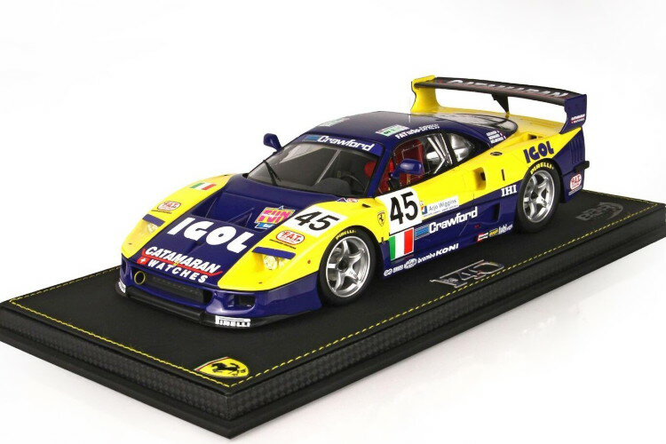 BBR 1/18 tF[ F40 #45 LM } 1996 TEAM ENNEA IGOL BBR 1:18 Ferrari F40 N 45 LM Le Mans 1996 TEAM ENNEA IGOL