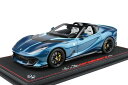 BBR 1/18 フェラーリ 812 コンペティツィオーネ ア スパイダー 2022 カプリブルー ブルーグリーンメタリック ショーケース付き 90台限定BBR...