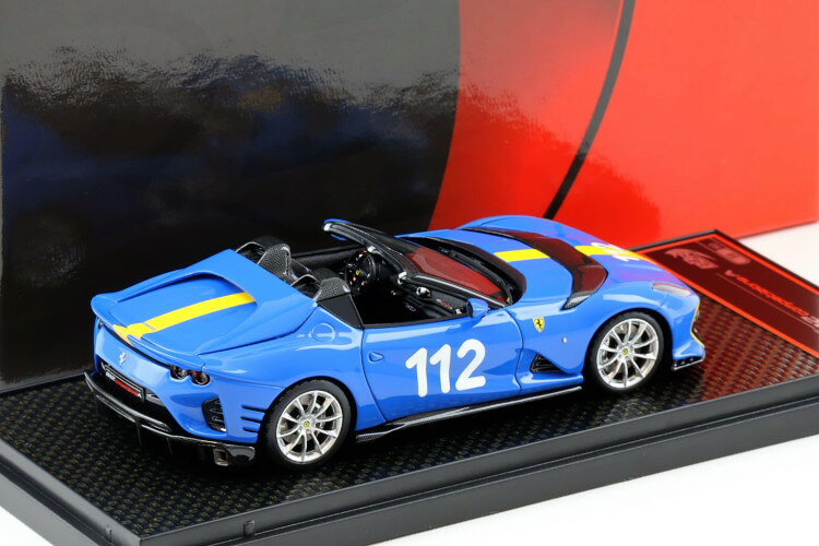 BBR 1/43 フェラーリ 812 コンペティツィオーネ A アペルタ #112 フレンチレーシングブルー 90台限定BBR 1:43 Ferrari 812 Competizione A Aperta #112 French Racing blue Limited 90 pcs