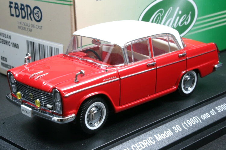 Hot Wheels - エブロ 1/43 日産 セドリック 30 セダン 1960 レッドEbbro 1:43 Nissan Cedric 30 Sedan 1960 Red