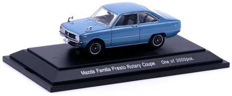 RX-7 - エブロ 1/43 マツダ ファミリア ロータリー COUPE ブルー M.EBBRO 1:43 MAZDA FAMILIA ROTARY COUPE BLUE M.