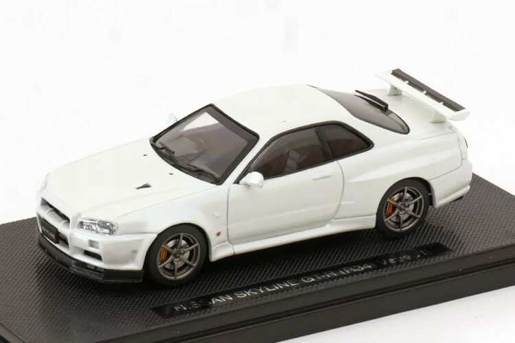 エブロ 1/43 日産 スカイライン GT-R R34 Vスペック 2 ホワイトEbbro 1:43 Nissan Skyline GT-R R34 Vspec II white