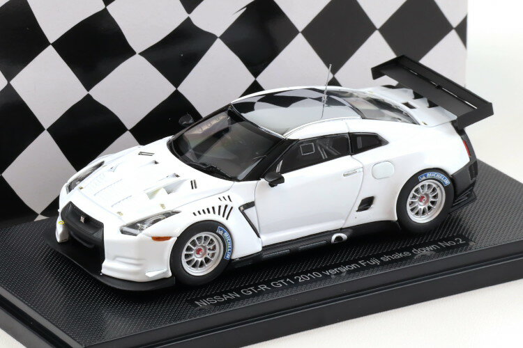 エブロ 1/43 日産 GT-R GT1 #2 富士 シェイクダウン 2010 プレーンホワイトEbbro 1:43 Nissan GT-R GT1 #2 Fuji shake down 2010 plain white