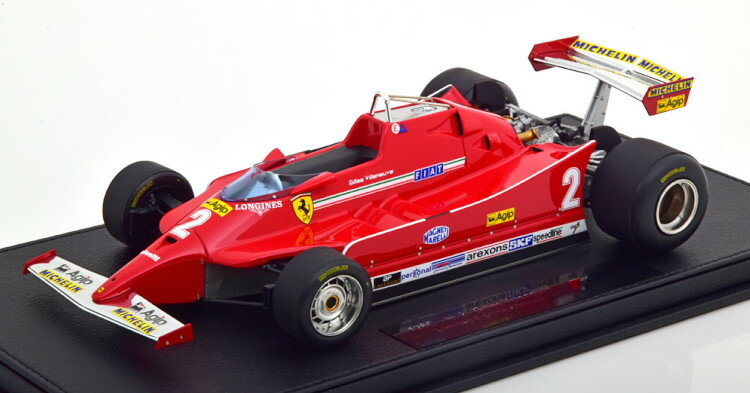 GP Replicas 1/18 tF[ 126C V[P[Xt 1980 Bk[ 500GP-REPLICAS 1:18 Ferrari 126C mit Vitrine 1980 Villeneuve Limited Edition 500 pcs.