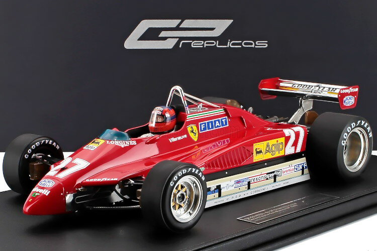GPレプリカ 1/12 フェラーリ F1 126C2 #27 2位 サンマリノ グランプリ 1982 ジル ヴィルヌーヴ フィギュア付きGP-REPLICAS 1:12 FERRARI F1 126C2 N27 2nd SAN MARINO GP 1982 GILLES VILLENEUVE