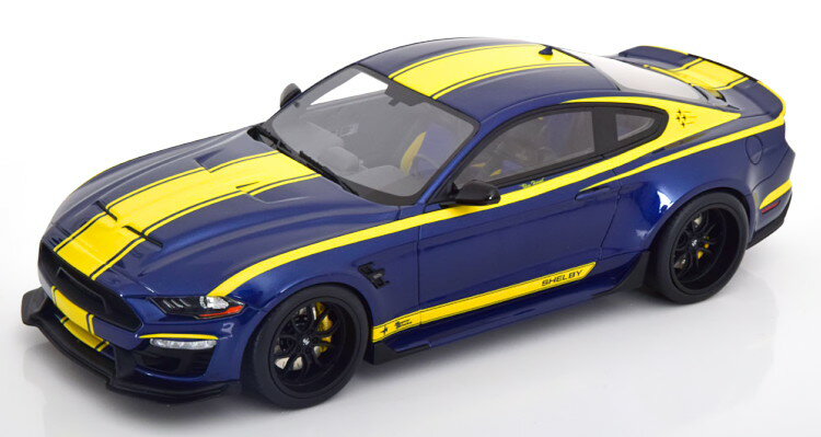 GTXsbg 1/18 VFr[ }X^O X[p[ Xl[N 2021 _[Nu[ ^bN/CG[ 999 GT Spirit 1:18 Shelby Mustang Super Snake 2021 darkblue-metallic yellow limited edition 999 pcs