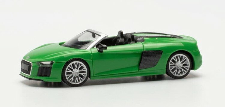 ヘルパ 1/87 アウディ R8 V10 スパイダー 2020 キャラミグリーンHerpa 1:87 Audi R8 V10 Spyder year 2020 kyalami green