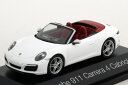 ヘルパ 1/43 ポルシェ 911 991 カレラ 4 コンバーチブル ホワイトHerpa 1:43 Porsche 911 (991) Carrera 4 Convertible white