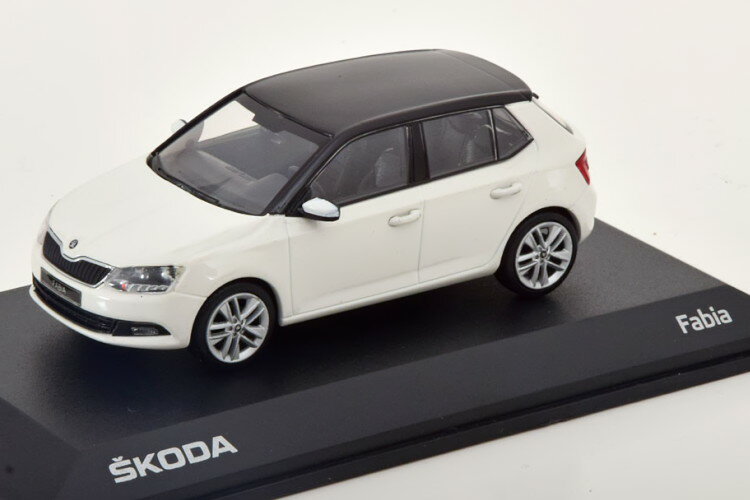 I-Scale 1/43 VR_ t@rA zCg/ubN XyV GfBV iScale 1:43 Skoda Fabia white black special edition of Skoda