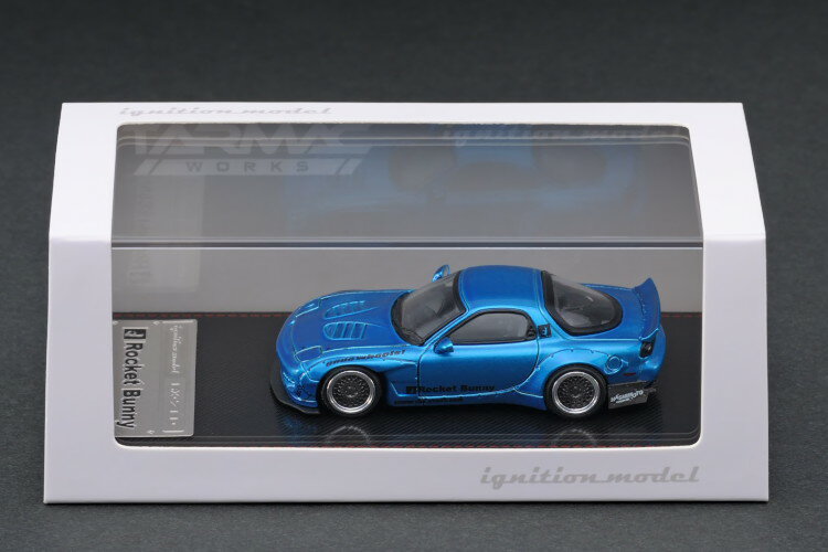 イグニッション 1/64 マツダ RX-7 ロケットバニー ブルー メタリック ignition Rocket Bunny RX-7 (FD3S) Blue Metallic