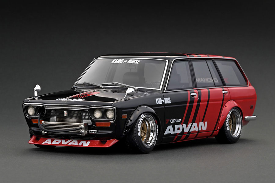 イグニッション 1/18 ダットサン ブルーバード(510)ワゴン ブラック/レッド ignition 1:18 DATSUN Bluebird (510) Wagon Black/Red