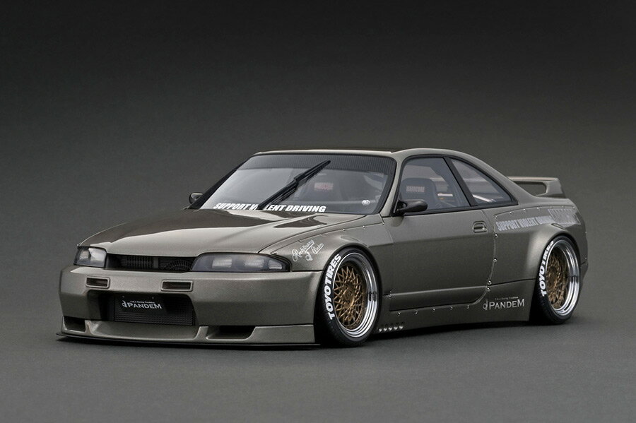 COjbVf 1/18 pf GT-R(BCNR33) K^bNignition model 1/18 PANDEM GT-R(BCNR33) Gun Metallic