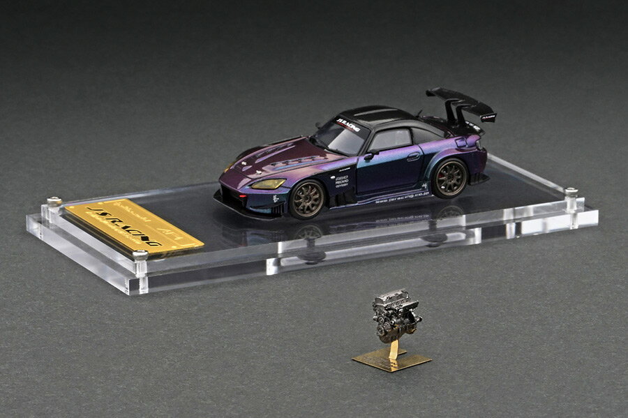 COjbV 1/64 J'S RACING S2000 (AP1) p[v/O[ GWtIgnition Model 1/64 J'S RACING S2000 (AP1) Purple/Green With Engine