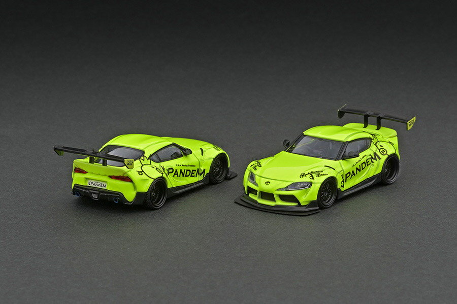 COjbV 1/64 pf X[v(A90) CG[O[ ignition 1:64 PANDEM Supra (A90) Yellow Green