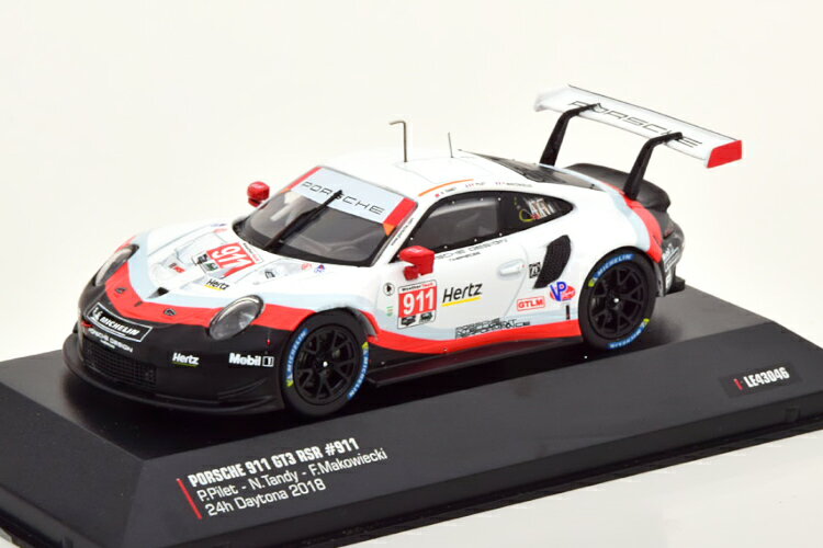 CN\ 1/43 |VF 911 991 GT3 RSR #911 24 fCgi 2018 Ixo 1:43 Porsche 911 991 GT3 RSR No 911 24h Daytona 2018 Pilet Tandy Makowiecki